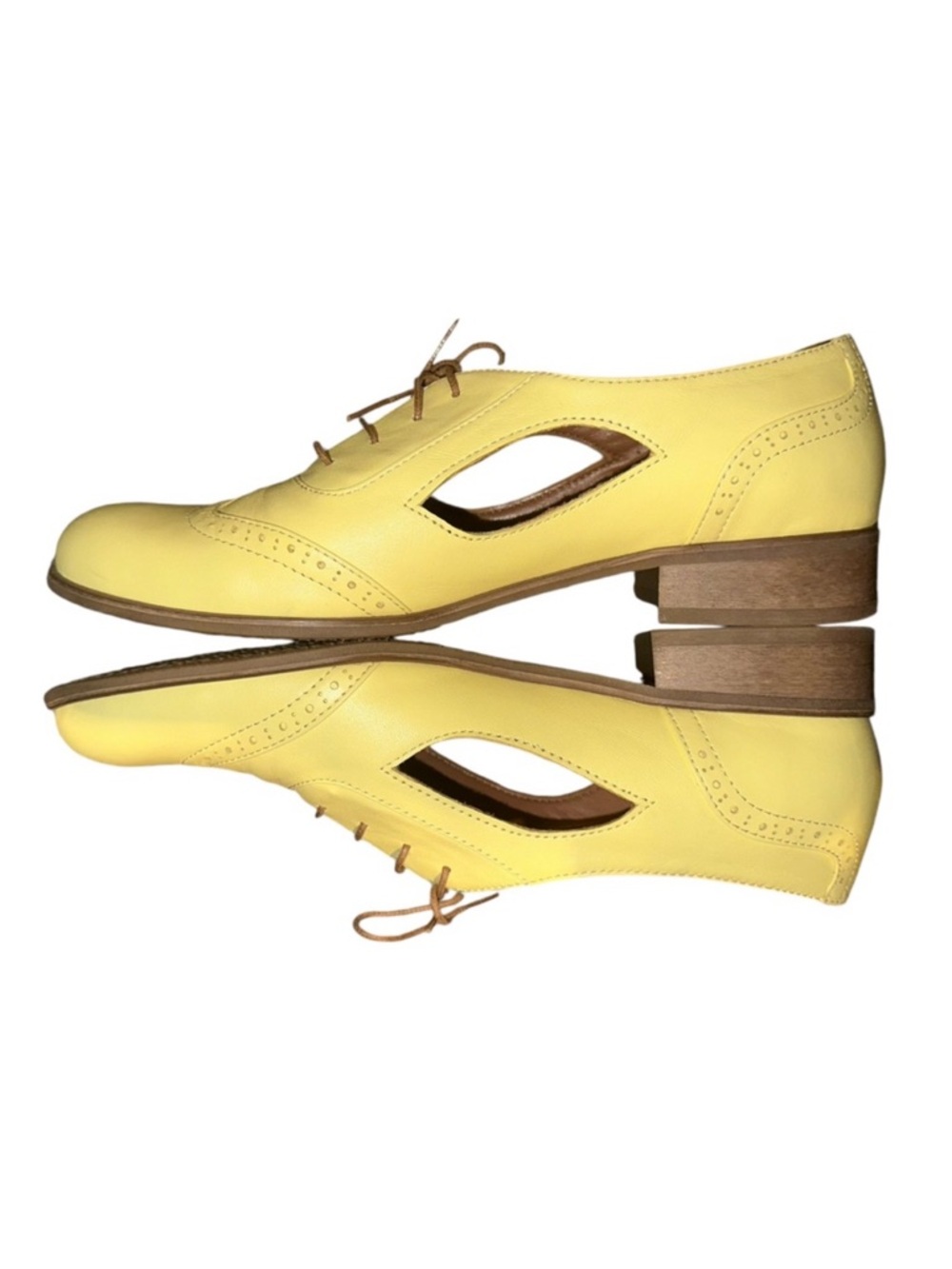 JULIA BO Sunny Pastel Yellow Oxford Shoes